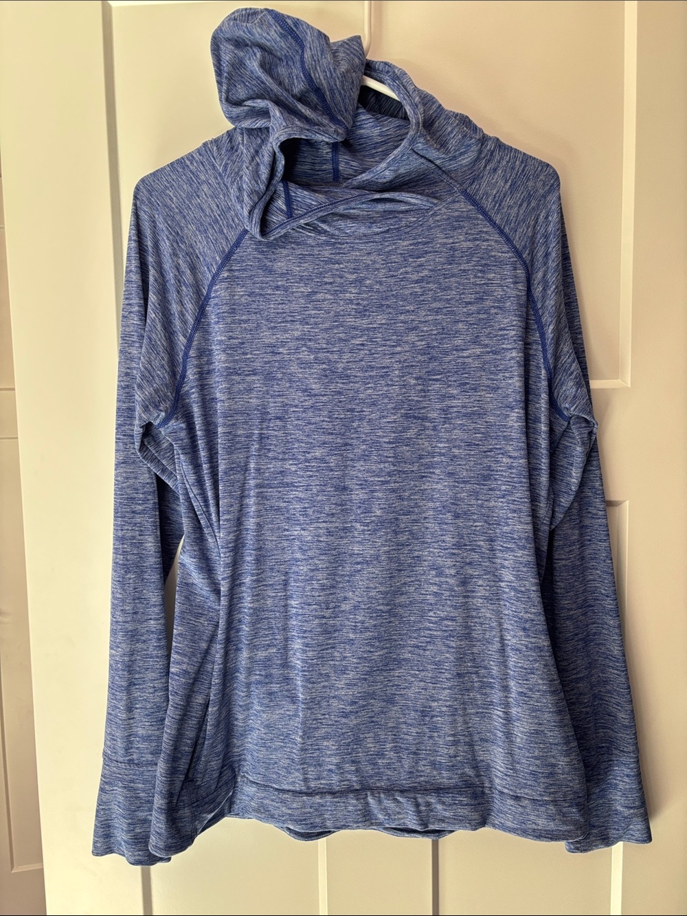Amazon Essentials Heathered Blue Women's Hooded Pullover